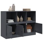 vidaXL Buffet anthracite 99x39x73 cm acier