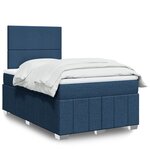 vidaXL Sommier à lattes de lit avec matelas Bleu 120x200 cm Tissu