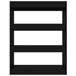 vidaXL Bibliothèque/Cloison Noir 80x30x103 cm Bois d'ingénierie