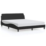 vidaXL Cadre de lit Dover noir 160x200 cm similicuir