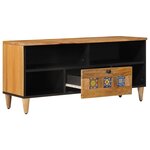 vidaXL Meuble TV Naturel 100 x 33 x 46 cm Bois de mangue massif
