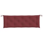 vidaXL Coussin de banc de jardin rouge bordeaux mélangé tissu