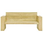 vidaXL Banc de jardin avec coussins anthracite 179 cm Pin imprégné