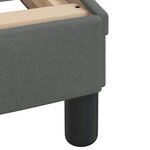 vidaXL Cadre de lit avec tête de lit Gris foncé 90x190 cm Tissu