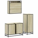 vidaXL Ensemble de meubles de salle de bain 3 Pièces chêne sonoma