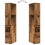 vidaXL Armoire de salle de bain étroite avec roulettes vieux bois