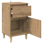 vidaXL Cabinet de chevet avec tiroir Chêne artisanal 40 x 35 x 70 cm