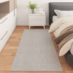vidaXL Tapis de surface HUARTE Crème 200 x 80 cm Polyester