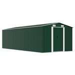 vidaXL Abri de jardin 257x580x181 cm Métal Vert