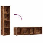 vidaXL Bibliothèque vieux bois 36x30x143 cm Bois d'ingénierie