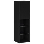 vidaXL Meuble TV Noir 30.5 x 30 x 102 cm Bois d'ingénierie