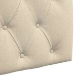 vidaXL Tête de lit suspendue Avec lumière LED Crème Tissu