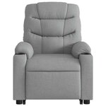 vidaXL Fauteuil inclinable de massage électrique Gris clair Tissu