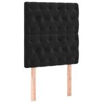 vidaXL Sommier à lattes de lit et matelas Noir 80x200 cm Velours