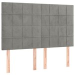 vidaXL Sommier à lattes de lit matelas et LED Gris clair 140x190 cm
