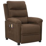 vidaXL Fauteuil électrique de massage Marron Tissu