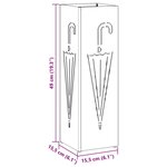 vidaXL Porte-parapluie Moutarde 15 5 x 15 5 x 49 cm Métal