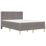 vidaXL Cadre de lit avec matelas Taupe 160 x 200 cm tissu