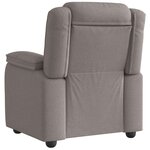 vidaXL Fauteuil inclinable Taupe Tissu