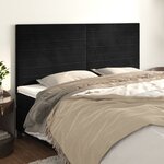 vidaXL Tête de lit Noir 200x5x118/128 cm Velours