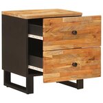 vidaXL Cabinet de chevet Marron 40 x 33 x 46 cm Bois de mangue massif