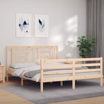 vidaXL Cadre de lit sans matelas bois massif