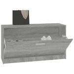 vidaXL Banc à chaussures Sonoma gris 80x24x45 cm Bois d'ingénierie