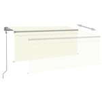 vidaXL Auvent rétractable automatique avec store 3 5x2 5 m Crème