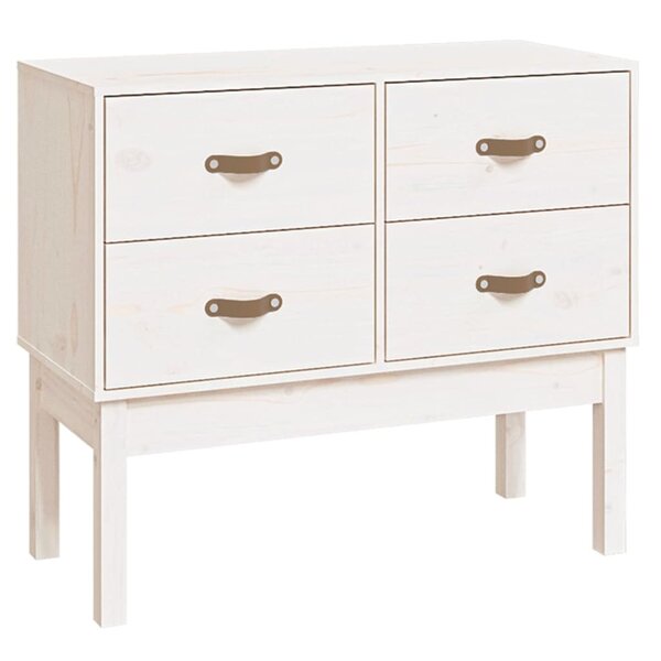 vidaXL Armoire console Blanc 90x40x78 cm Bois de pin solide