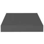 vidaXL Étagère murale flottante Gris brillant 23x23 5x3 8 cm MDF