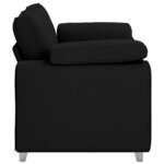 vidaXL Canapé Noir 160 x 80 x 82 cm tissu