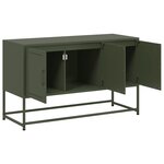 vidaXL Meuble TV vert olive 100 5x39x60 5 cm acier