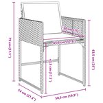 vidaXL Ensemble de salle à manger jardin 5 pièces avec coussins gris poly rotin
