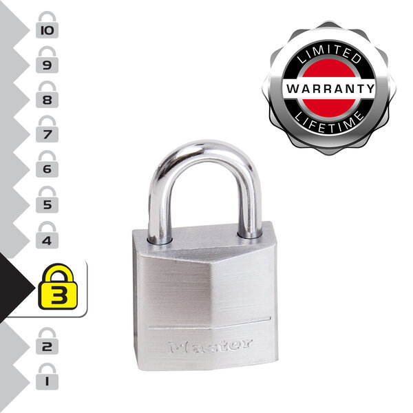 629EURQ Pack de 4 Cadenas Marins avec Clés  Gris  3 4 x 2 x 1 cm
