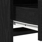 Set de coiffeuse 2 pièces avec LED en bois d'ingénierie noir