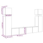 vidaXL Ensemble de meuble TV mural 8 Pièces chêne artisanal