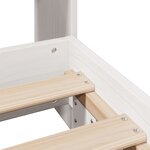vidaXL Cadre de lit sans matelas blanc 90x190 cm bois de pin massif