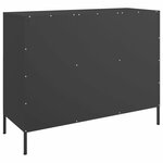 vidaXL Buffet noir 100 5x39x79 cm acier