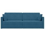 vidaXL Canapé-lit Bleu 213 x 76 x 77 cm Velours