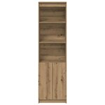 vidaXL Buffet haut chêne artisanal 50x35x180 cm bois d'ingénierie