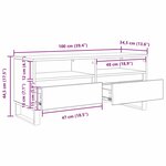 vidaXL Meuble TV avec tiroir Chêne artisanal 100 x 34 5 x 44 5 cm