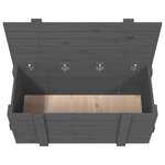 vidaXL Boîte de rangement Gris 91x40 5x42 cm Bois massif de pin