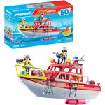 PLAYMOBIL 71598 - Bateau de sauvetage et pompiers