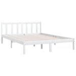 vidaXL Cadre de lit sans matelas blanc bois massif 120x200 cm