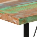 vidaXL Table de bar 110x55x107 cm bois massif de récupération et fer