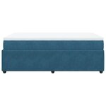 vidaXL Sommier à lattes de lit et matelas Bleu foncé 120x200cm Velours