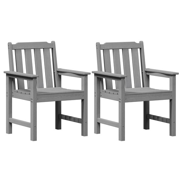vidaXL Chaises de salle à manger 2 Pièces Gris clair HDPE