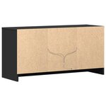 vidaXL Meuble TV avec LED noir 100x34x50 cm bois d'ingénierie