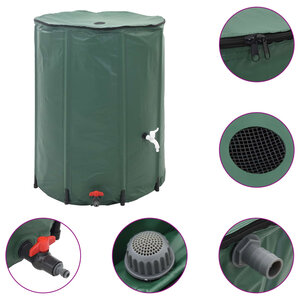 vidaXL Réservoir d'eau de pluie pliable 250 L
