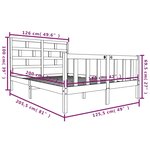 vidaXL Cadre de lit Blanc Bois de pin massif 120x200 cm